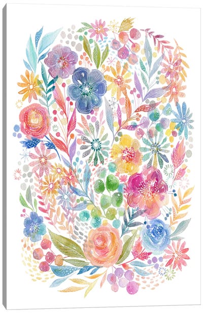 Summer Flowers Canvas Art Print - Stephanie Corfee