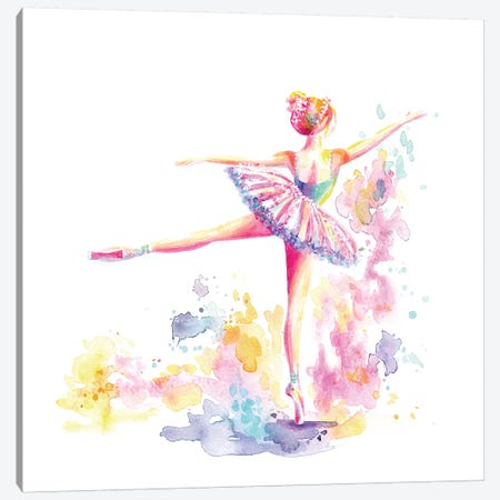 Ballerina Arabesque Canvas Print #STC167} by Stephanie Corfee Canvas Art