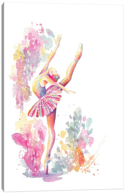 Ballerina Grande Canvas Art Print - Nursery Room Art