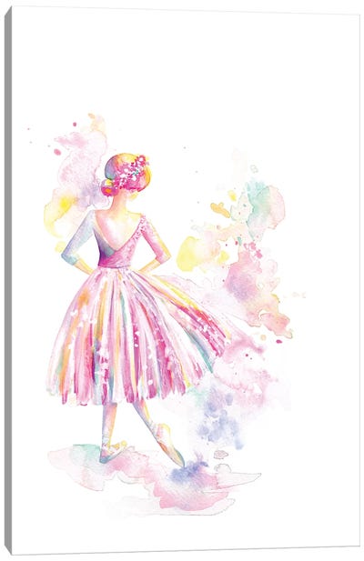 Ballerina Long Tutu Canvas Art Print - Stephanie Corfee