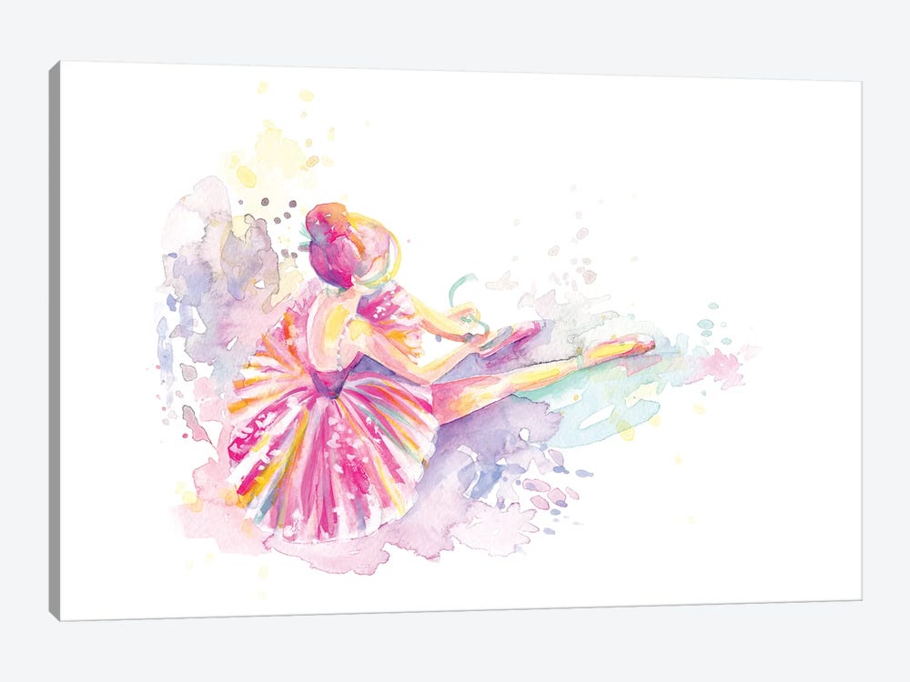 Ballerina Pointe Shoe Tie by Stephanie Corfee 1-piece Canvas Print