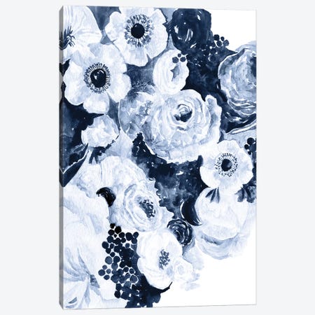 Bed Of Indigo Roses Canvas Print #STC174} by Stephanie Corfee Art Print