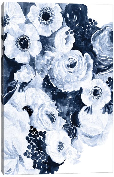 Bed Of Indigo Roses Canvas Art Print - Stephanie Corfee