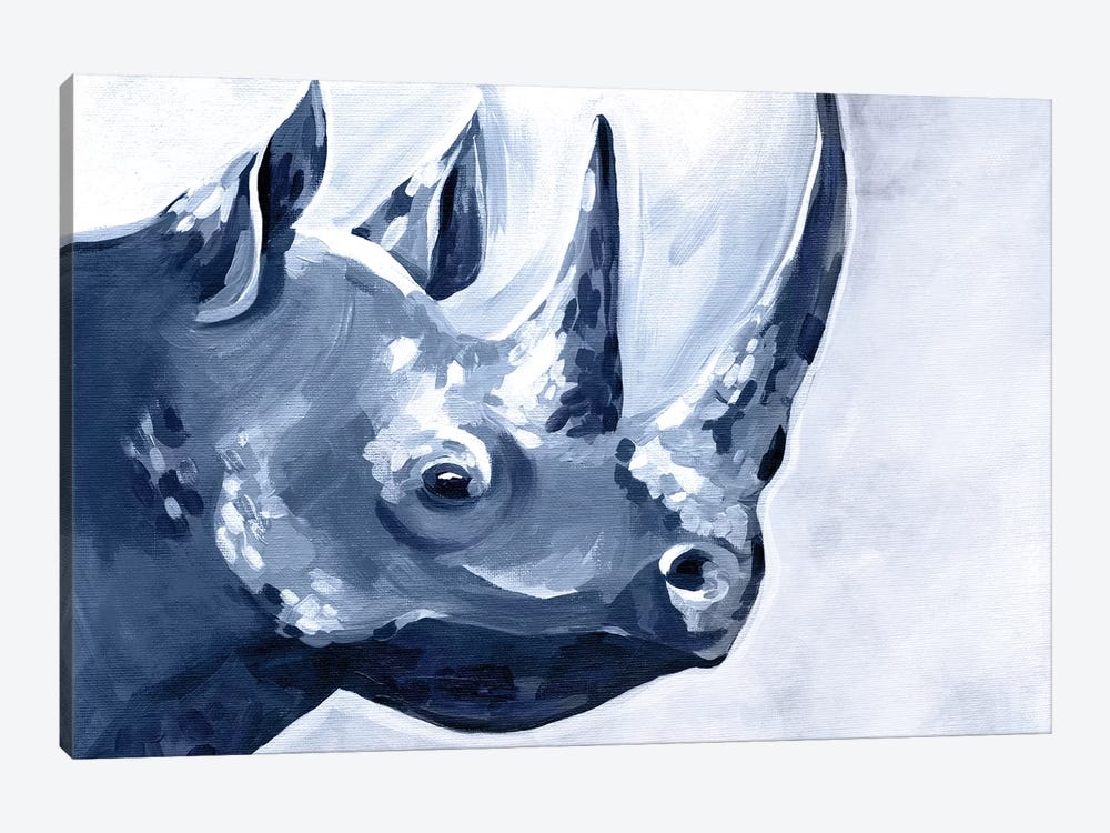 Blue Rhino by Stephanie Corfee 1-piece Canvas Art
