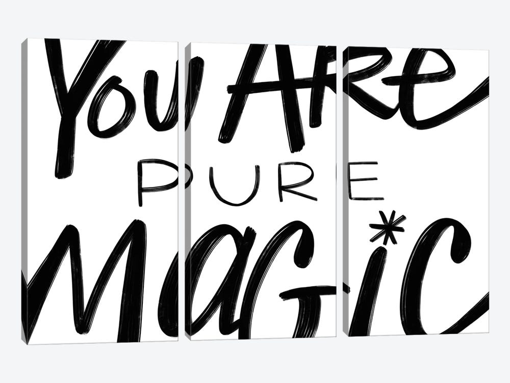 Pure Magic In Black And White by Stephanie Corfee 3-piece Canvas Wall Art
