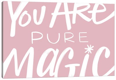 Pure Magic In Pink  Canvas Art Print - Witch Art
