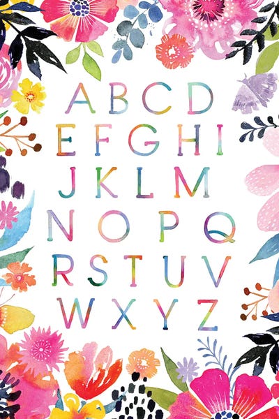 Stephanie Corfee: Floral Burst Alphabet by Stephanie Corfee