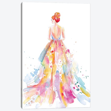 Watercolor Bride Canvas Print #STC196} by Stephanie Corfee Canvas Art Print