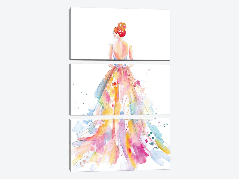 Watercolor Bride 3-piece Art Print