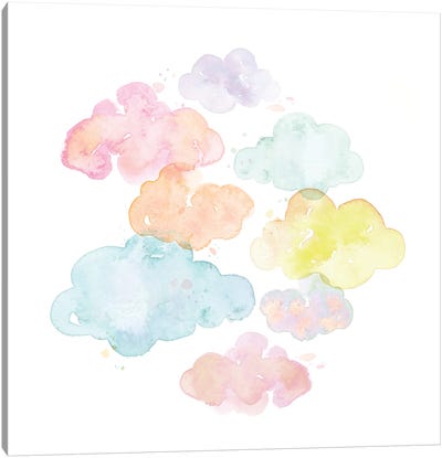Cotton Candy Clouds Canvas Art Print - Stephanie Corfee