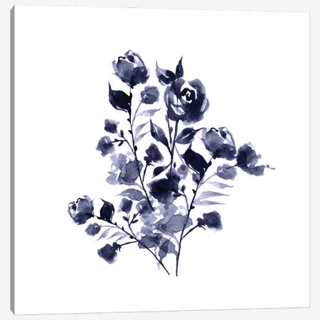 Inky Roses Canvas Print #STC207} by Stephanie Corfee Art Print