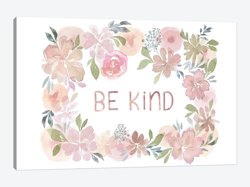 Be Kind - Blush by Stephanie Corfee 1-piece Canvas Wall Art