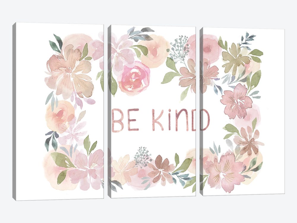 Be Kind - Blush by Stephanie Corfee 3-piece Canvas Wall Art