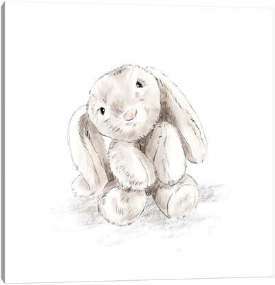 Stuffie Bunny Canvas Art Print - Stephanie Corfee