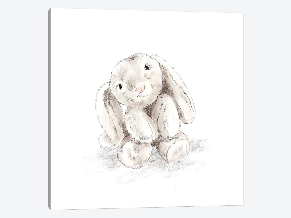 Stuffie Bunny by Stephanie Corfee 1-piece Canvas Print