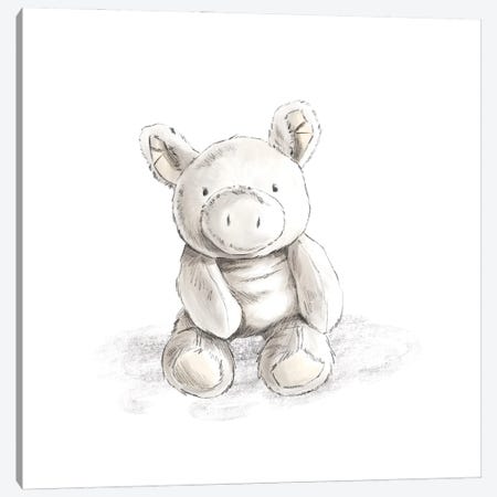 Stuffie Piggie Canvas Print #STC219} by Stephanie Corfee Canvas Print