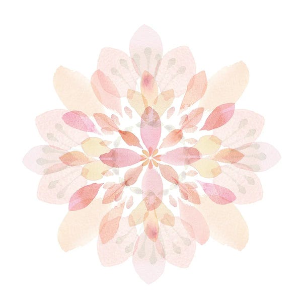 Mandalas: Watercolor Petals Mandala by Stephanie Corfee
