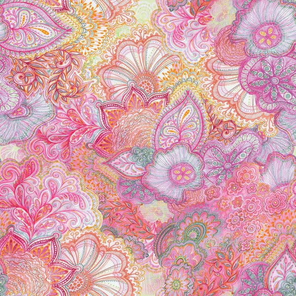 Paisley: Flourish Girlie Pinks by Stephanie Corfee