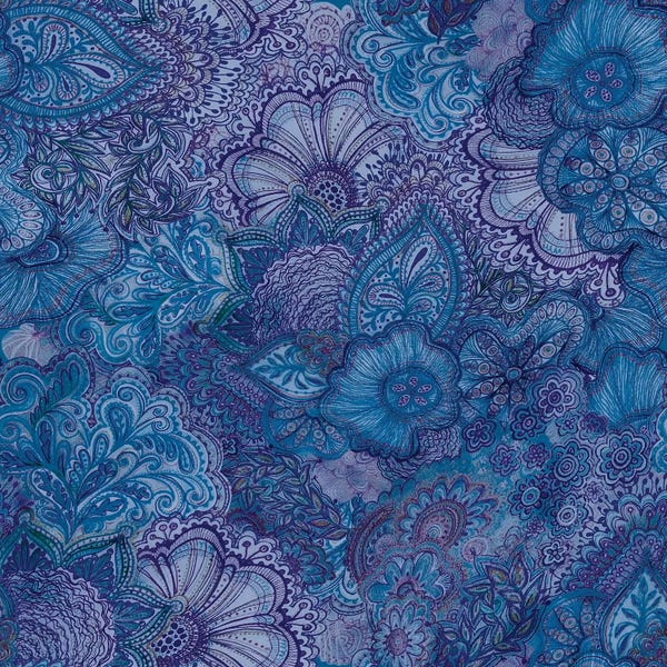 Paisley: Flourish Indigo by Stephanie Corfee
