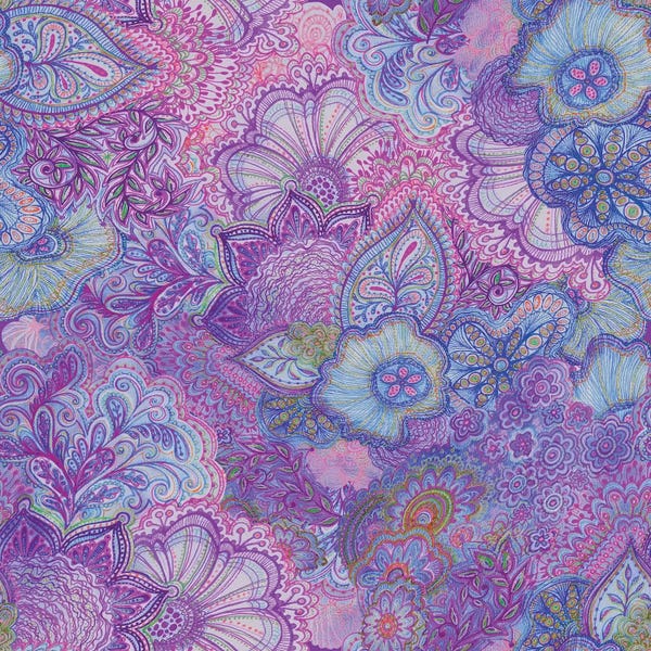 Paisley: Flourish Purply by Stephanie Corfee