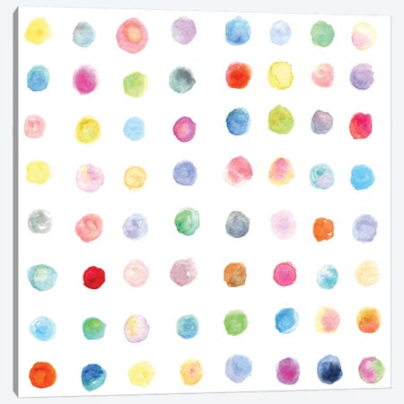 Watercolor Dots Canvas Print #STC79} by Stephanie Corfee Canvas Print