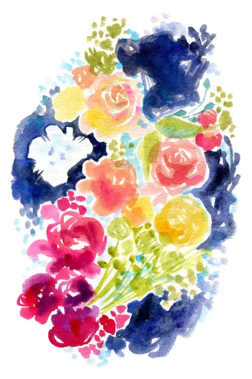 Blue Ink & Blooms by Stephanie Corfee wall art