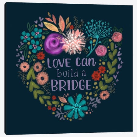 Build A Bridge Canvas Print #STC92} by Stephanie Corfee Art Print