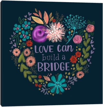 Build A Bridge Canvas Art Print - Stephanie Corfee