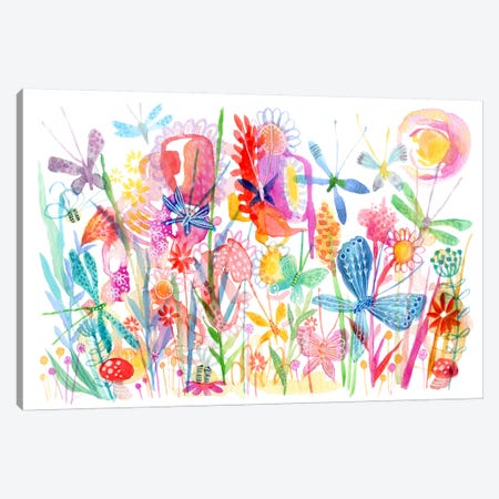 Butterfly Grass Canvas Print #STC94} by Stephanie Corfee Canvas Wall Art