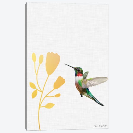 Hummingbird and the Flower    Canvas Print #STD126} by Seven Trees Design Art Print