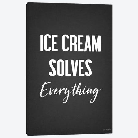 Ice Cream Solves Everything Canvas Print #STD128} by Seven Trees Design Canvas Art