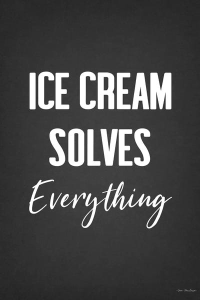 Funny Typography: Ice Cream Solves Everything by Seven Trees Design