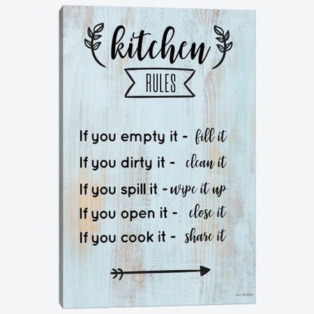 Kitchen Rules Canvas Print #STD129} by Seven Trees Design Canvas Artwork
