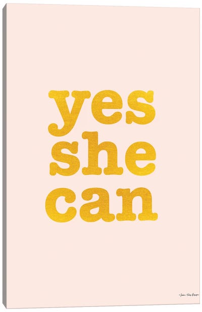 Yes She Can Canvas Art Print - Seven Trees Design