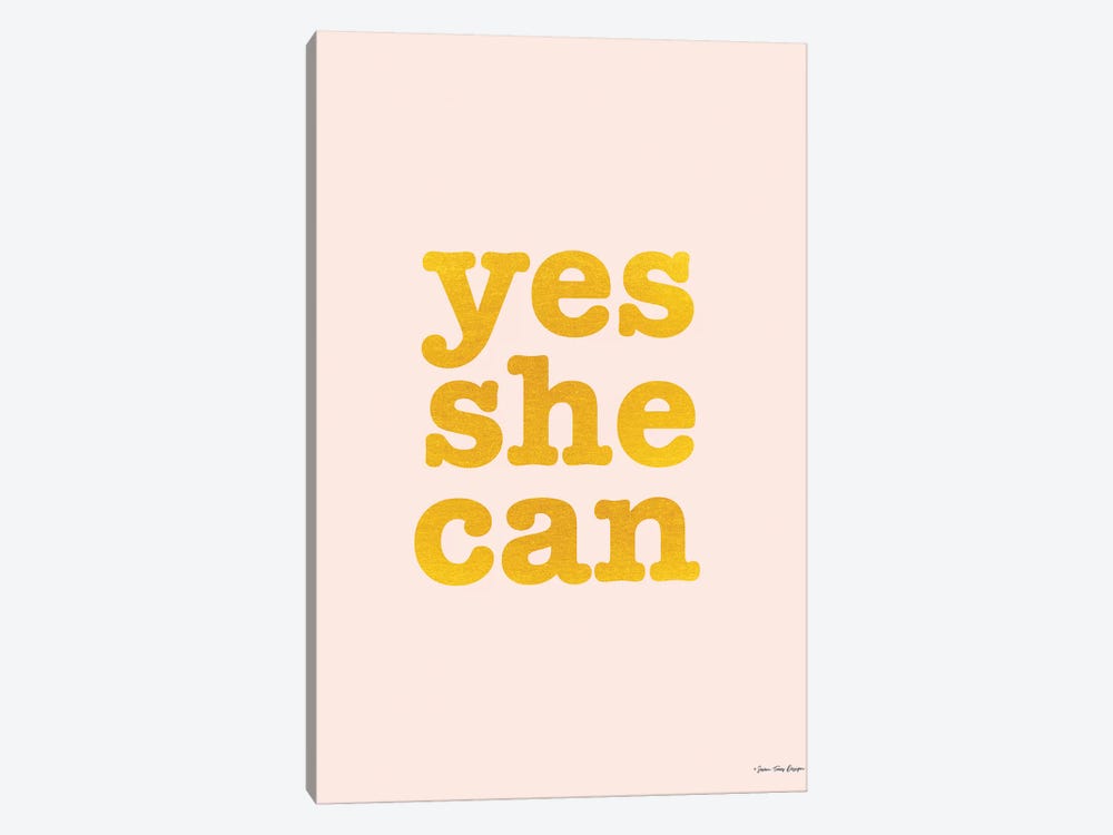 Yes She Can by Seven Trees Design 1-piece Canvas Print
