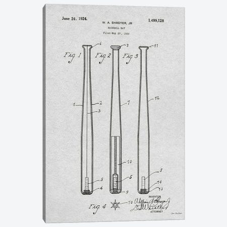 Baseball Bat Patent Canvas Print #STD142} by Seven Trees Design Canvas Art