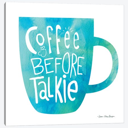 Coffee Before Talkie II Canvas Print #STD15} by Seven Trees Design Art Print