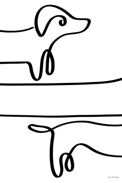 Dachshunds: One Line Dachshund by Seven Trees Design