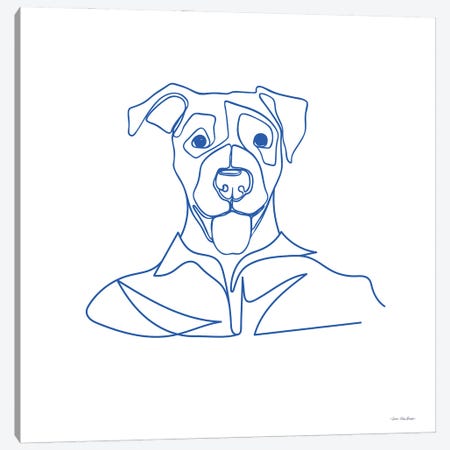 One Line Dog Canvas Print #STD178} by Seven Trees Design Canvas Art Print
