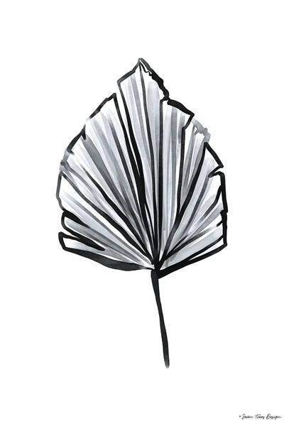 Black & White Florals: Black Watercolor Leaf by Seven Trees Design