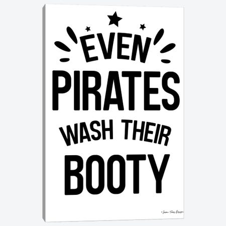 Even Pirates Wash Their Booty Canvas Print #STD18} by Seven Trees Design Canvas Artwork