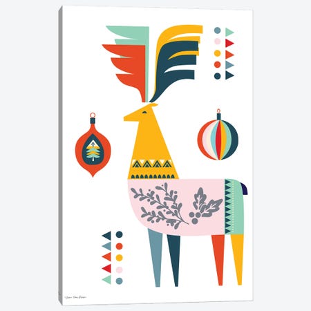 The Colorful Deer Canvas Print #STD214} by Seven Trees Design Art Print