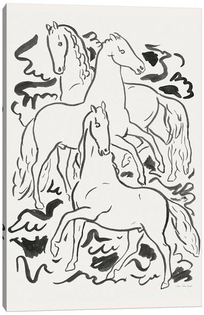Three Horses Canvas Art Print - Seven Trees Design
