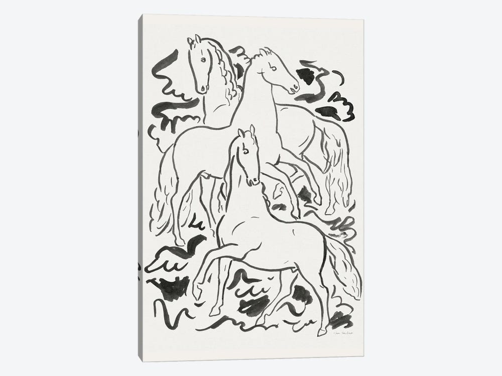 Three Horses by Seven Trees Design 1-piece Art Print