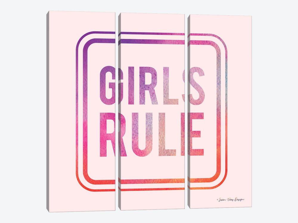 Girls Rule by Seven Trees Design 3-piece Canvas Artwork