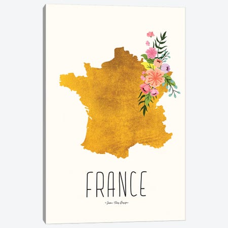 Gold France Canvas Print #STD26} by Seven Trees Design Canvas Art