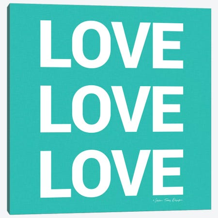 Love, Love, Love Canvas Print #STD38} by Seven Trees Design Canvas Wall Art
