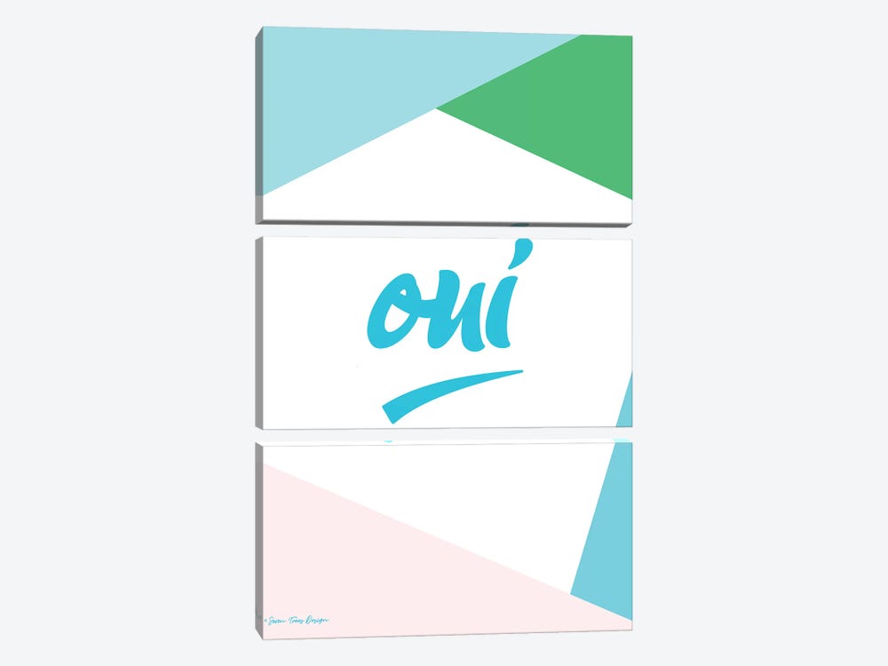 Oui I by Seven Trees Design 3-piece Canvas Art Print
