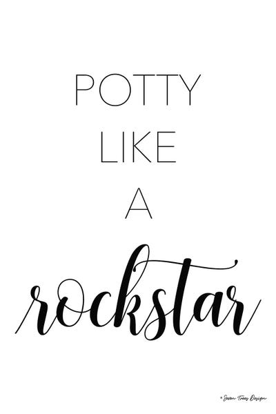 Bathroom Humor: Potty Like a Rockstar I by Seven Trees Design