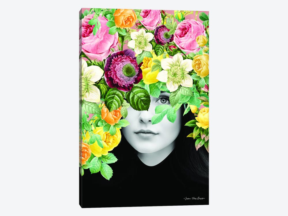 The Girl and the Flowers by Seven Trees Design 1-piece Art Print